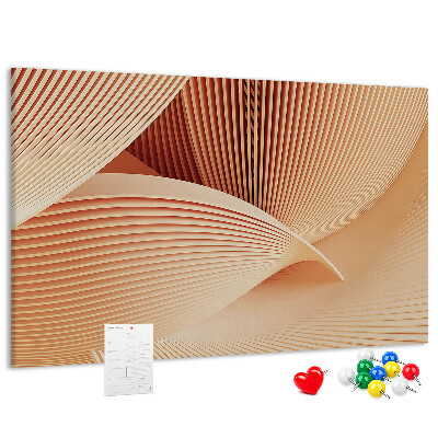 Tableau en liège Des vagues aux délicates nuances de beige