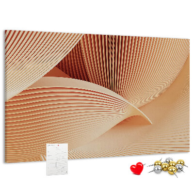 Tableau en liège Des vagues aux délicates nuances de beige