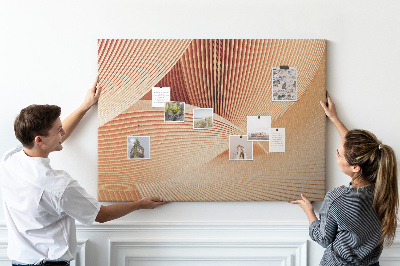 Tableau en liège Des vagues aux délicates nuances de beige
