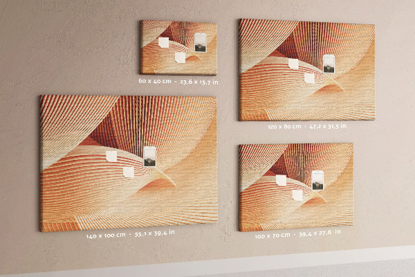 Tableau en liège Des vagues aux délicates nuances de beige