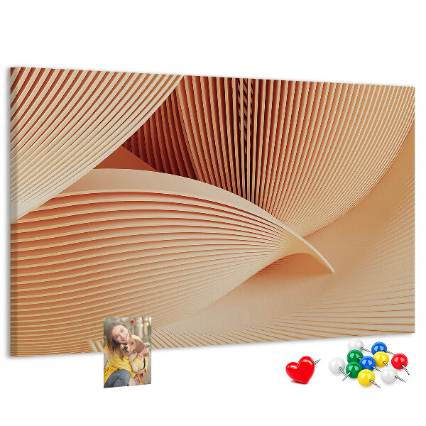 Tableau en liège Des vagues aux délicates nuances de beige