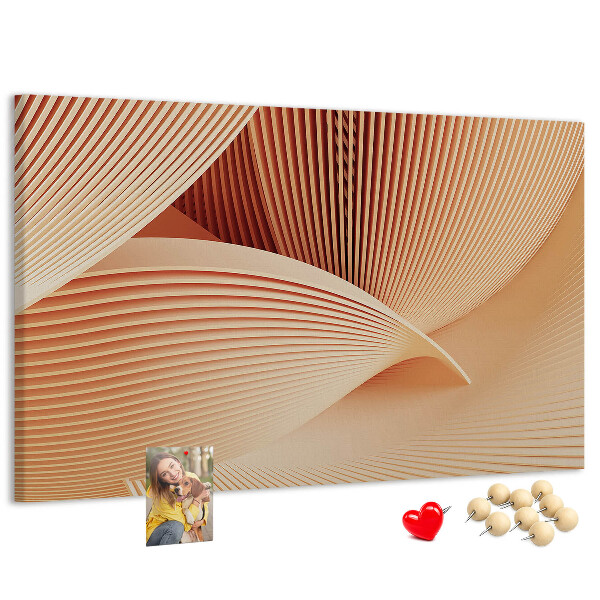 Tableau en liège Des vagues aux délicates nuances de beige
