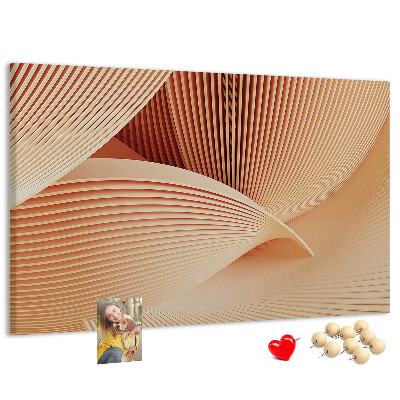 Tableau en liège Des vagues aux délicates nuances de beige