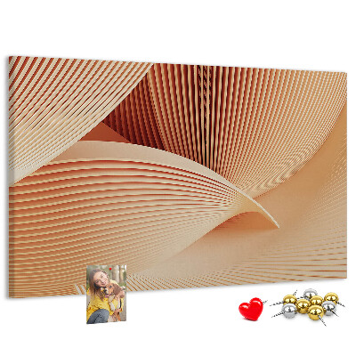 Tableau en liège Des vagues aux délicates nuances de beige