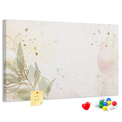 Tableau affichage liège Fleurs délicates sur fond pastel