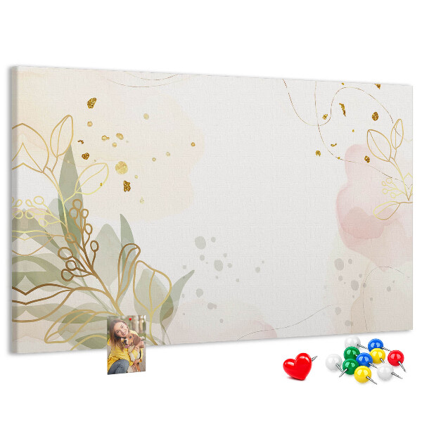 Tableau affichage liège Fleurs délicates sur fond pastel