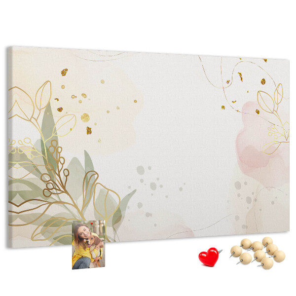 Tableau affichage liège Fleurs délicates sur fond pastel
