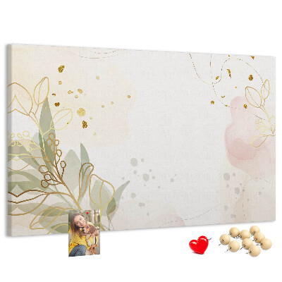 Tableau affichage liège Fleurs délicates sur fond pastel
