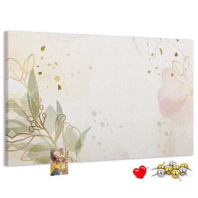 Tableau affichage liège Fleurs délicates sur fond pastel