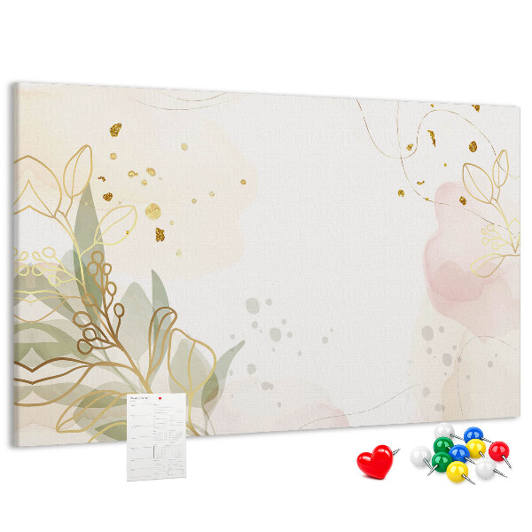 Tableau affichage liège Fleurs délicates sur fond pastel
