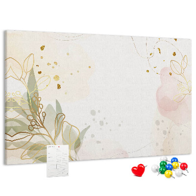 Tableau affichage liège Fleurs délicates sur fond pastel