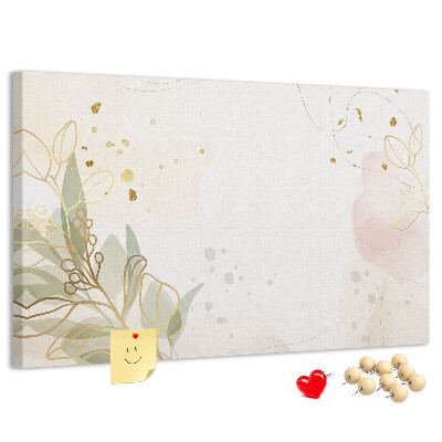 Tableau affichage liège Fleurs délicates sur fond pastel