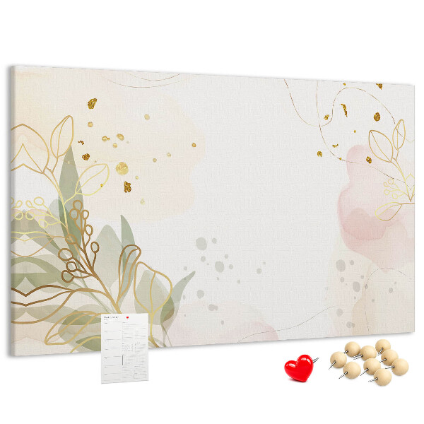Tableau affichage liège Fleurs délicates sur fond pastel