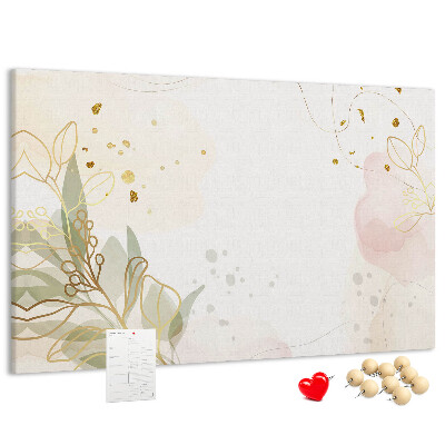 Tableau affichage liège Fleurs délicates sur fond pastel