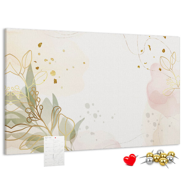 Tableau affichage liège Fleurs délicates sur fond pastel