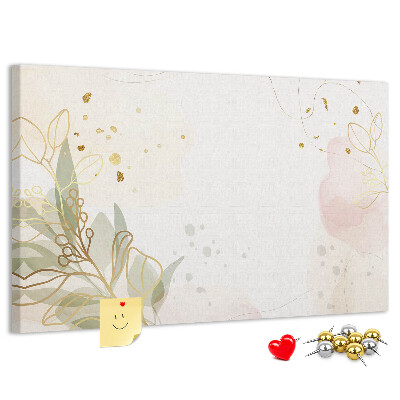 Tableau affichage liège Fleurs délicates sur fond pastel