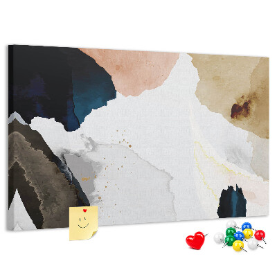 Tableau affichage liège Taches abstraites aux couleurs atténuées