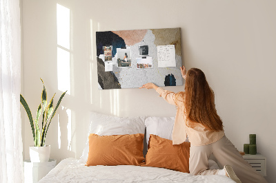 Tableau affichage liège Taches abstraites aux couleurs atténuées