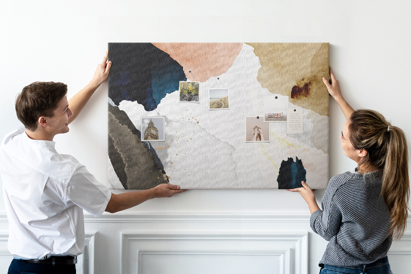 Tableau affichage liège Taches abstraites aux couleurs atténuées