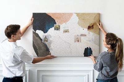 Tableau affichage liège Taches abstraites aux couleurs atténuées