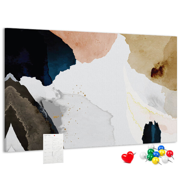 Tableau affichage liège Taches abstraites aux couleurs atténuées