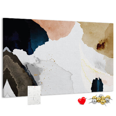 Tableau affichage liège Taches abstraites aux couleurs atténuées