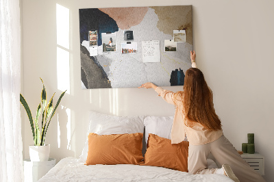 Tableau affichage liège Taches abstraites aux couleurs atténuées