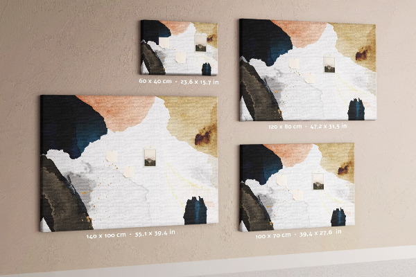 Tableau affichage liège Taches abstraites aux couleurs atténuées
