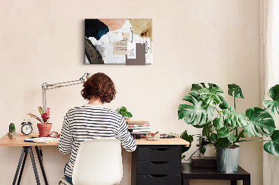 Tableau affichage liège Taches abstraites aux couleurs atténuées
