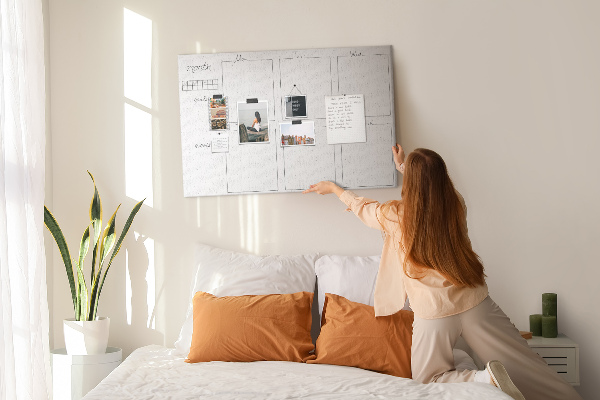 Tableau affichage liège Un agenda quadrillé pour organiser votre temps