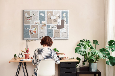 Tableau en liège Calendrier avec de jolies illustrations d'animaux de compagnie