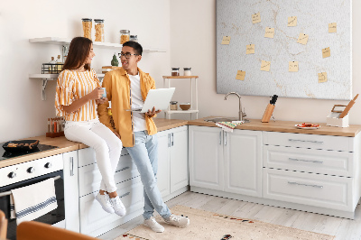 Tableau de liège Motif marbré élégant dans des tons clairs