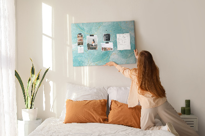 Tableau affichage liège Des vagues délicates dans des tons turquoise