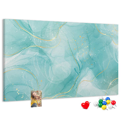 Tableau affichage liège Des vagues délicates dans des tons turquoise