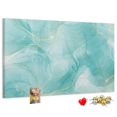 Tableau affichage liège Des vagues délicates dans des tons turquoise