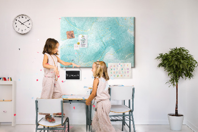 Tableau affichage liège Des vagues délicates dans des tons turquoise