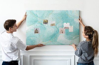 Tableau affichage liège Des vagues délicates dans des tons turquoise