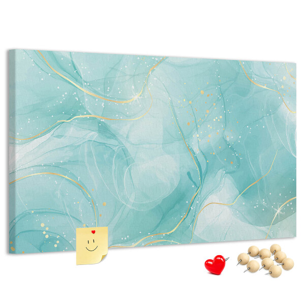 Tableau affichage liège Des vagues délicates dans des tons turquoise