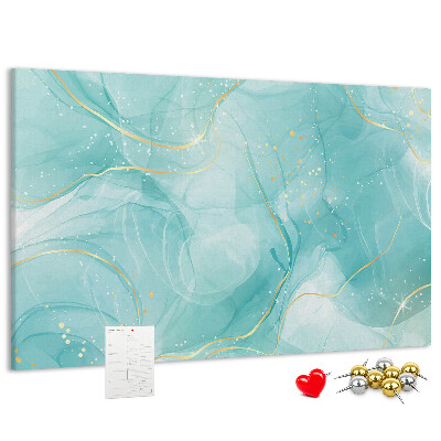Tableau affichage liège Des vagues délicates dans des tons turquoise