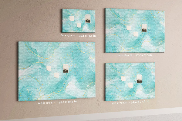 Tableau affichage liège Des vagues délicates dans des tons turquoise