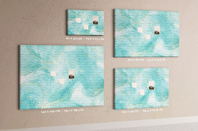 Tableau affichage liège Des vagues délicates dans des tons turquoise