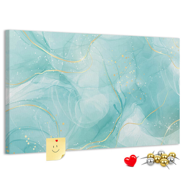 Tableau affichage liège Des vagues délicates dans des tons turquoise
