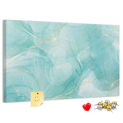 Tableau affichage liège Des vagues délicates dans des tons turquoise