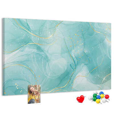 Tableau affichage liège Des vagues délicates dans des tons turquoise