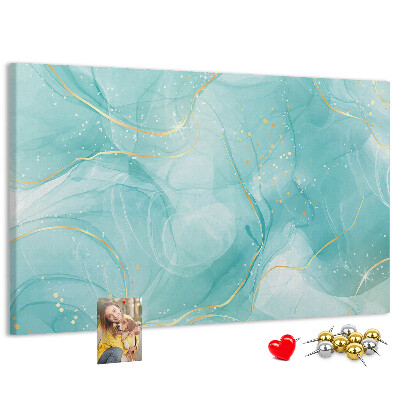 Tableau affichage liège Des vagues délicates dans des tons turquoise