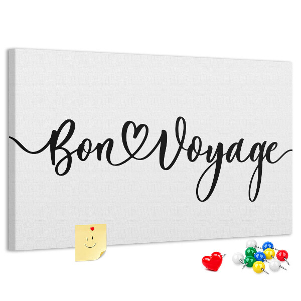 Tableau de liège Une inscription élégante pour dire adieu aux voyageurs