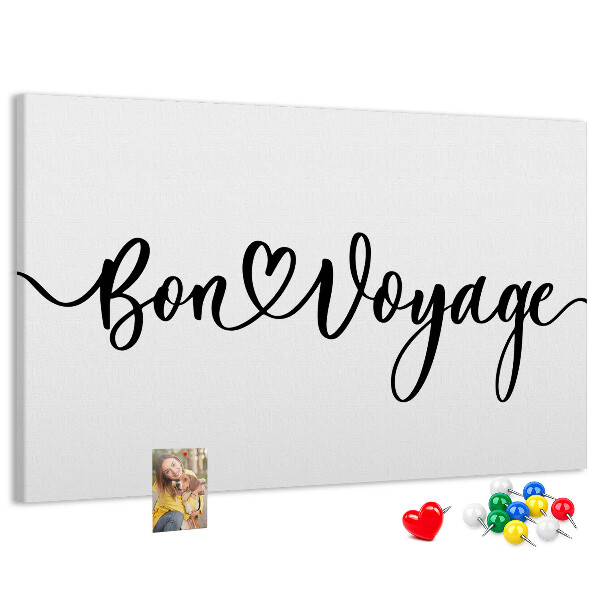 Tableau de liège Une inscription élégante pour dire adieu aux voyageurs