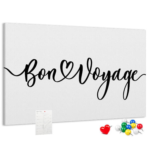 Tableau de liège Une inscription élégante pour dire adieu aux voyageurs
