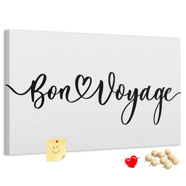 Tableau de liège Une inscription élégante pour dire adieu aux voyageurs