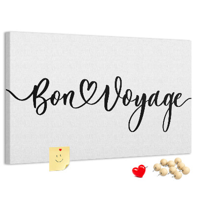 Tableau de liège Une inscription élégante pour dire adieu aux voyageurs